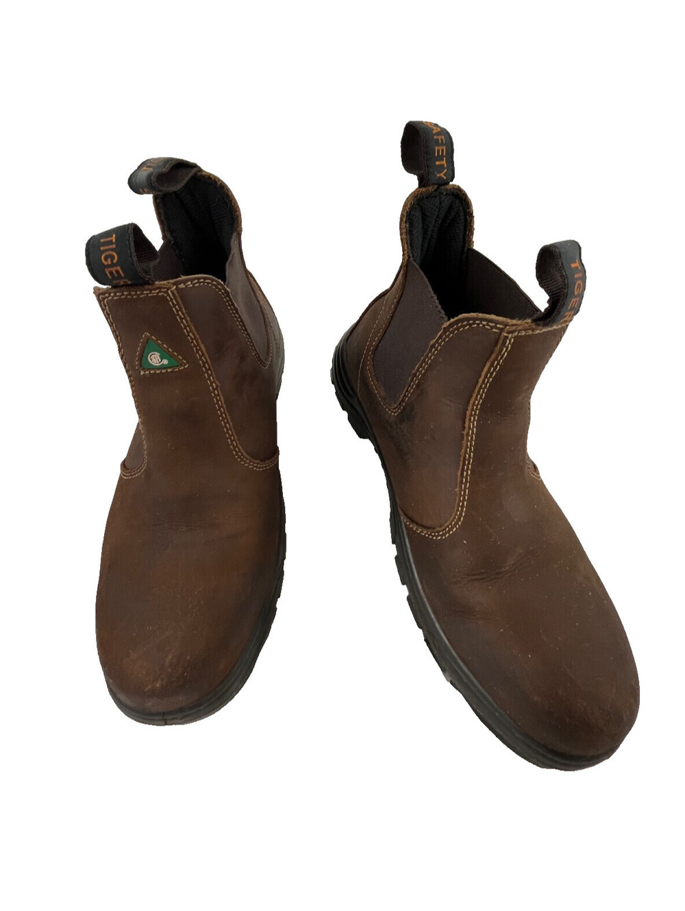 Tiger CSA Grade 1 Safety Chelsea Work Boots Brown Leather Steel Toe US 8 Oil Res